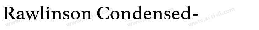 Rawlinson Condensed字体转换